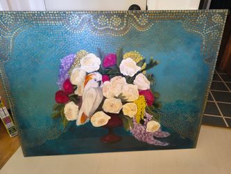 Cocatoo/Floral Painting