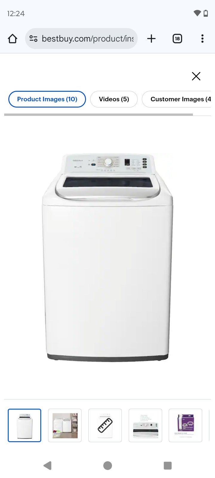 Insignia Top Load Washer 