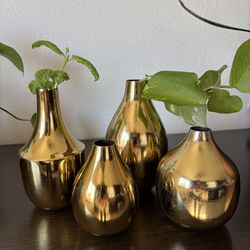 Small Gold Vase Set of 4