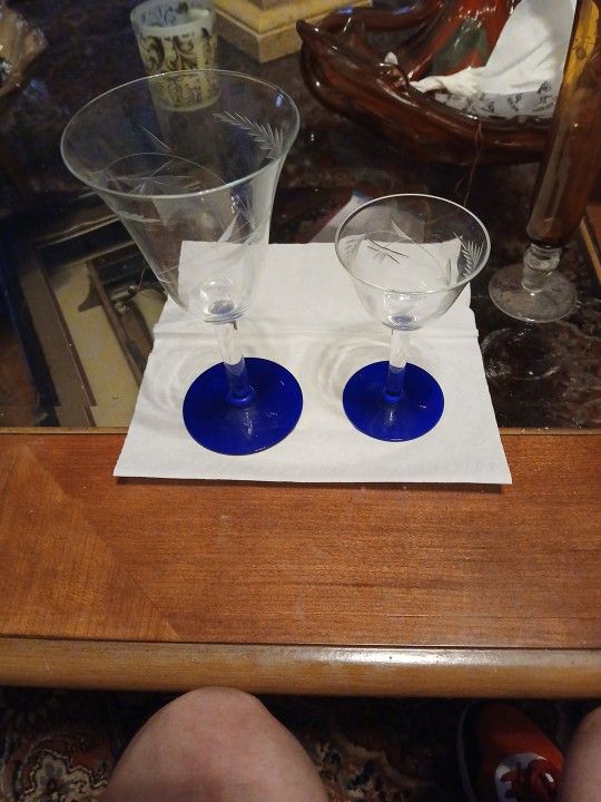 Louis Weston Cobalt Glasses Set Of 4 Or 6
