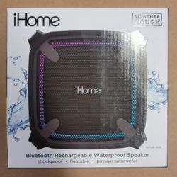 iHome Bluetooth Speaker With Subwoofer And 5 Led Color Modes 