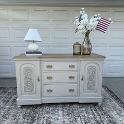 Rustic Antique sideboard, Farmhouse Hutch, Refurbished Wood console table, Entry table 
