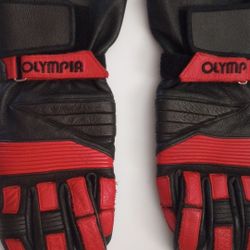 Olympia Leather Motorcycle Gloves Men's Size M 
