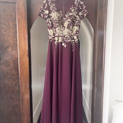 Red And Gold  Formal Dress