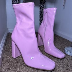 Pink Heel Boots