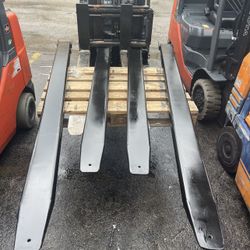 8 Foot Fork Extensions Heavy Duty Steel 96”x5” Forklift