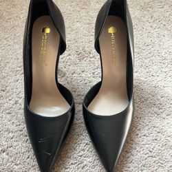 Big Tree Black Pointed Pump Heels 