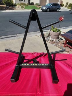 Golds Gym plate rack