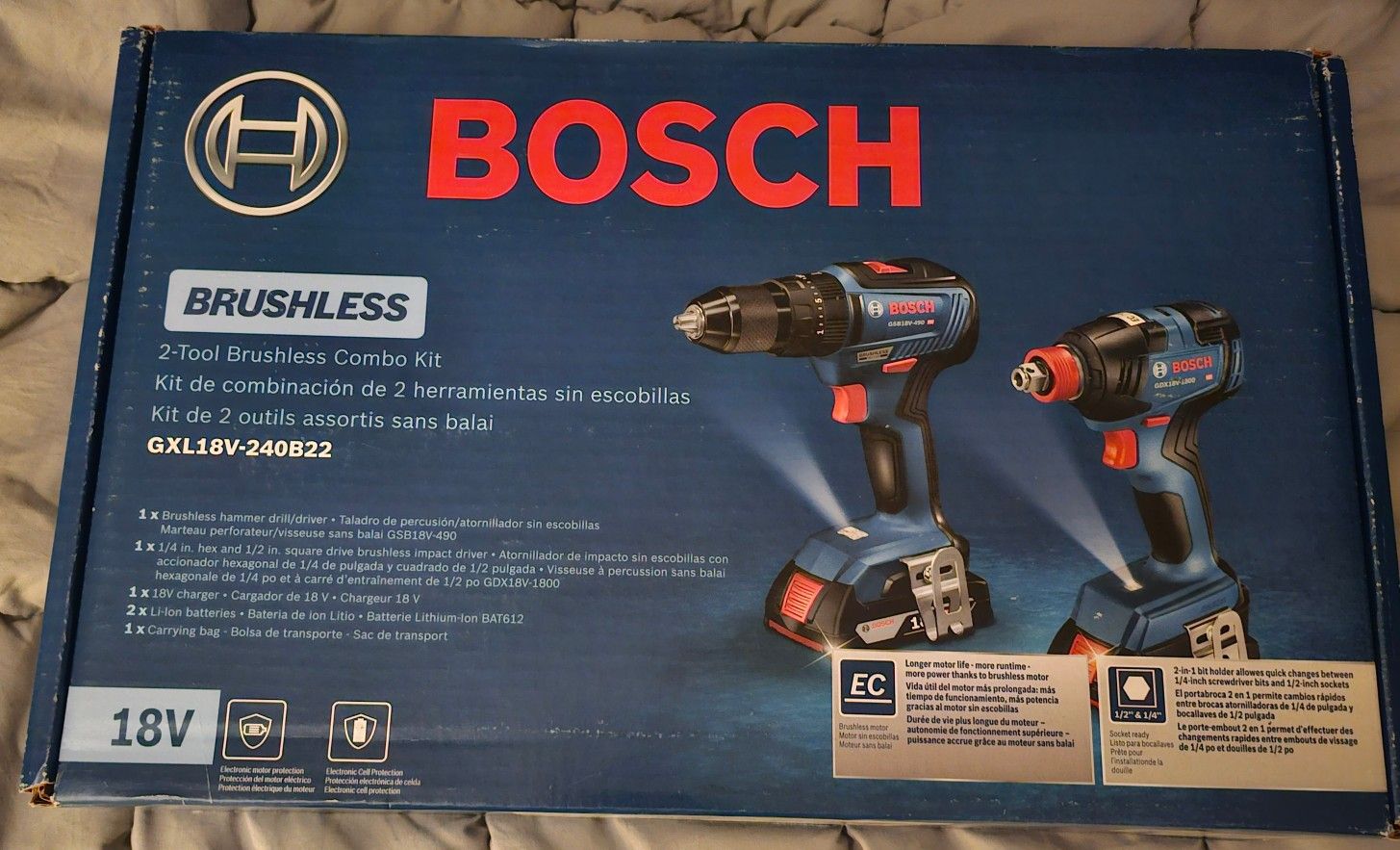 Bosch Brushless Hammer Drill/Driver & Impact Driver Combo Kit
