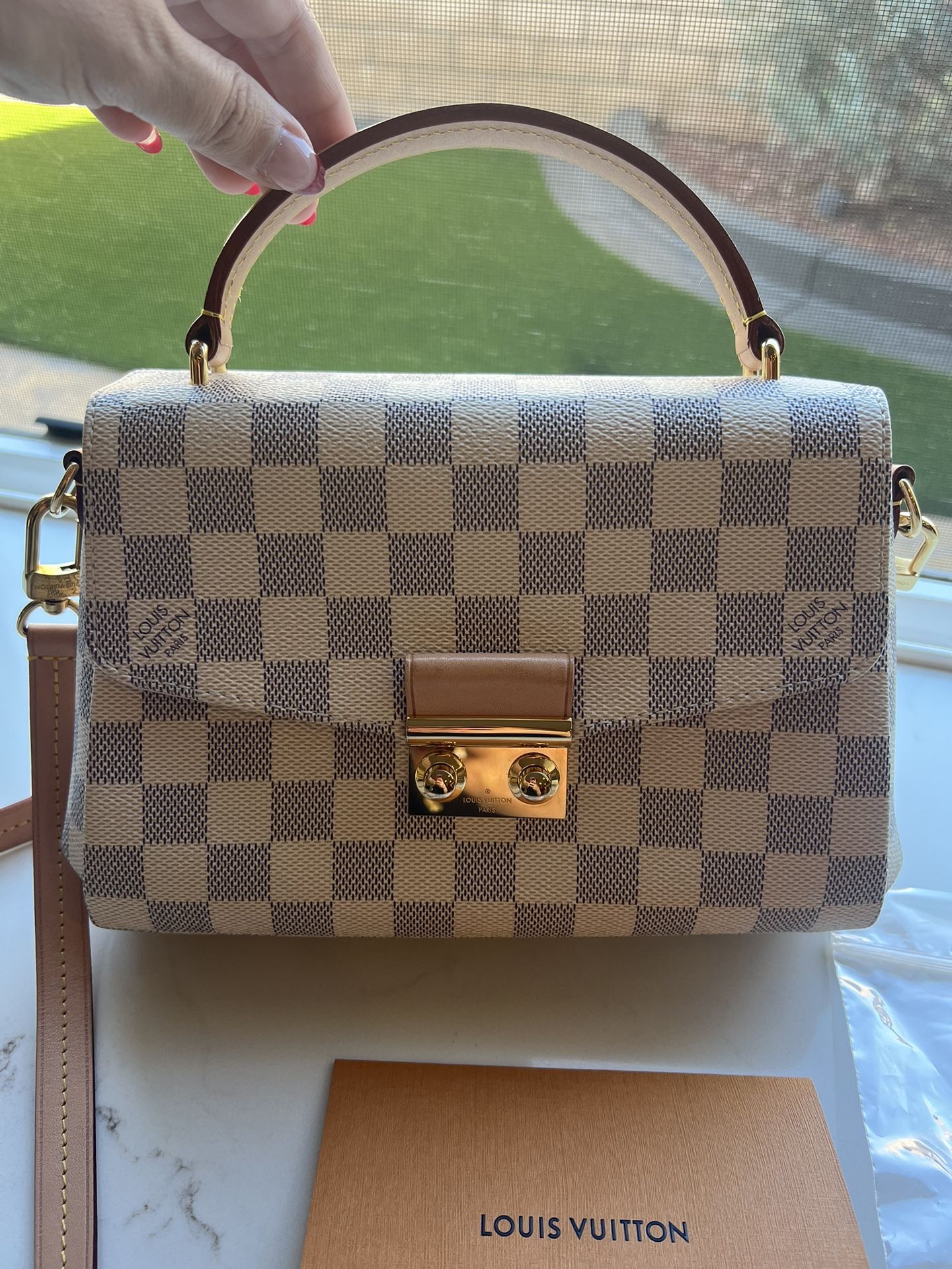 Authentic Louis Vuitton Croisette Damier Azur handbag 