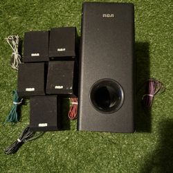 RCA Home Theater Speaker System w/ Subwoofer – No DVD Player or Remote
