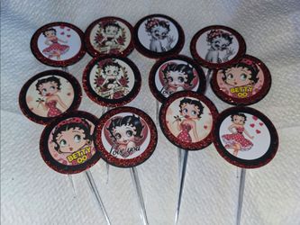 Handmade betty boop cupcake toppers
