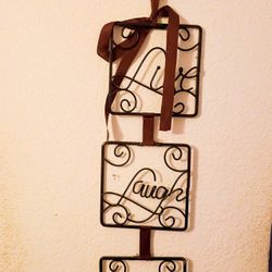 6 X 6 Black Cast Iron Wall Art, (Set Of 3)