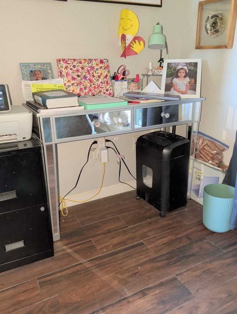 Mirrored Desk Or  Vanity