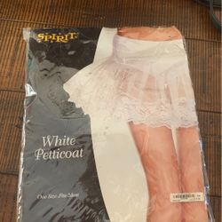 One Size Fit All White Petticoat