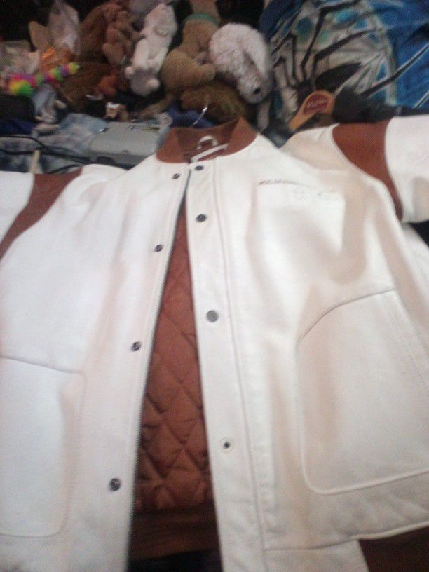 White Leather Jacket 