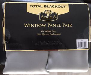 TWO (2) SETS of GRAY “BLACKOUT” ROD~POCKET PANELS ...... 37”(Wide) x 84”(Long) ....... BRAND NEW ....... EACH SET is ONLY $15.00 CASH 🤗‼️