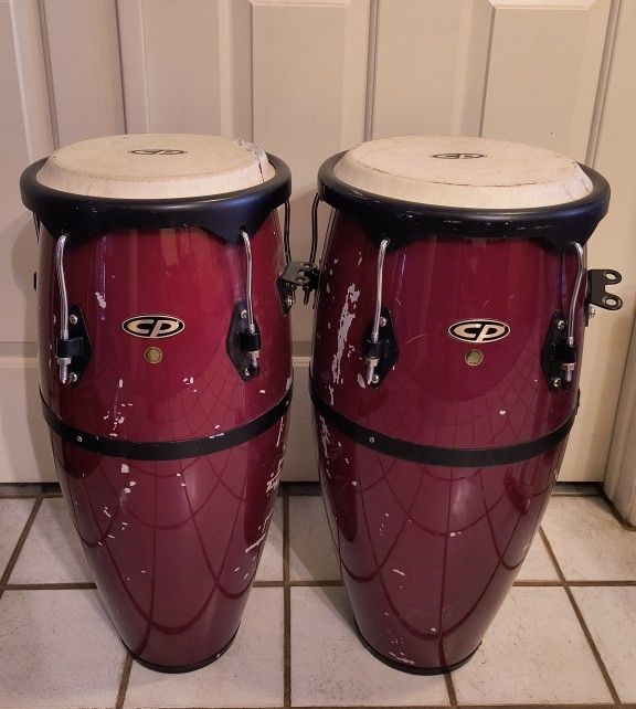 CP Cosmic Percussion (10" & 11") Conga Drums (Red) For Sale!!!