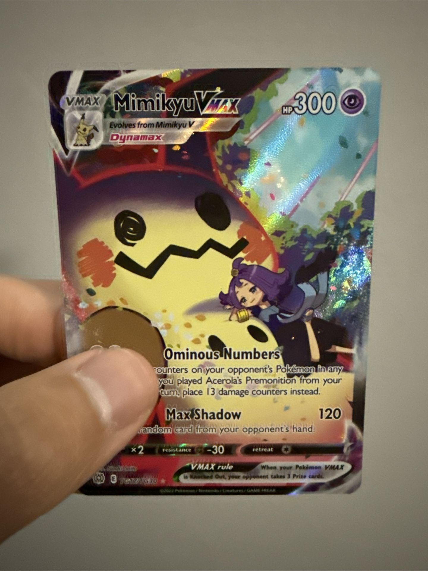 Pokemon (Mimikyu Vmax) Card