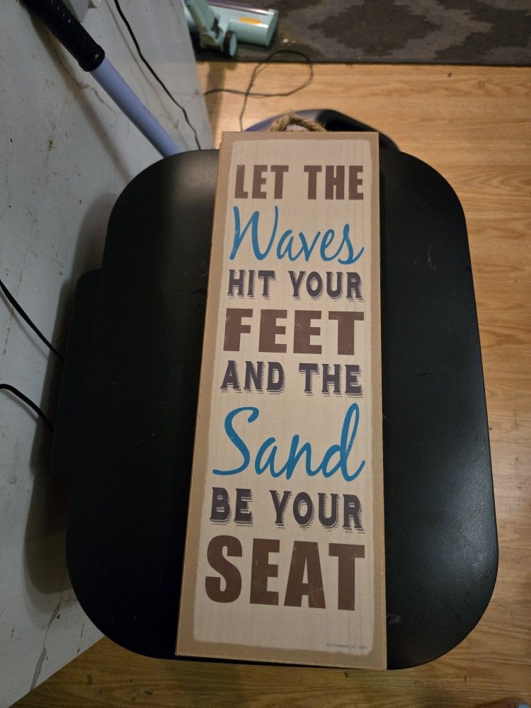 Feet In The Sand Sign..size 11.5x5..Brand New