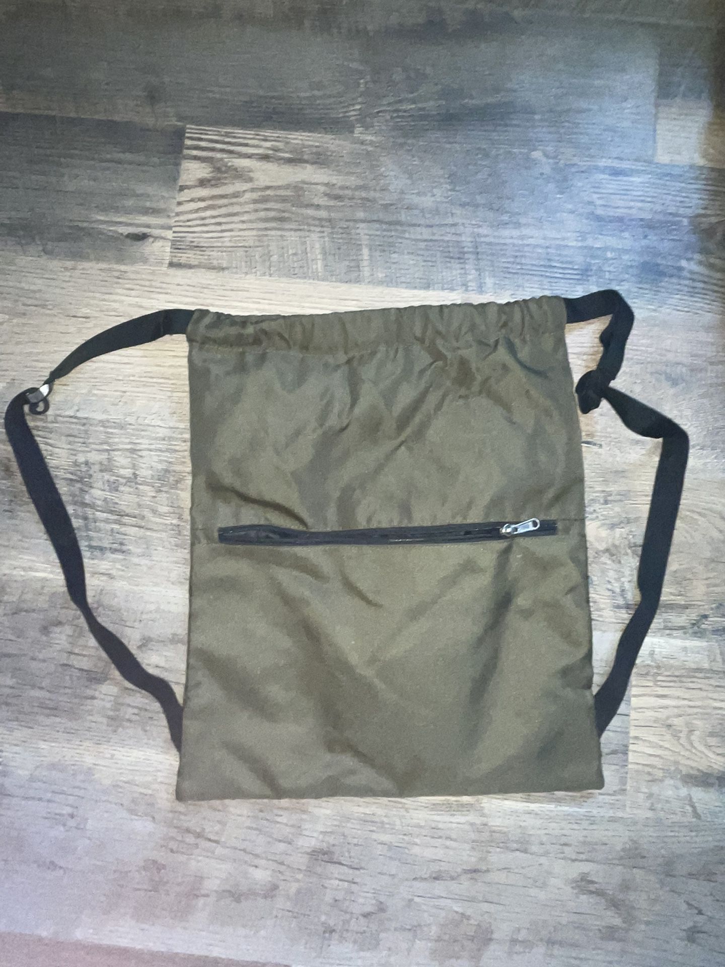 Green Drawstring Backpack 