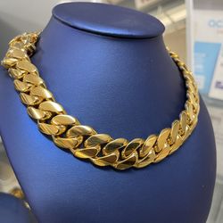 🌴‼️HUGE 20MM MIAMI CUBAN LINK CHAIN 18” 💥✨GOLD OVER SILVER