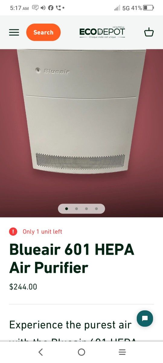 Blueair 601 HEPA Air Purifier