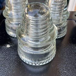Vintage Hemingray Clear Glass Insulators