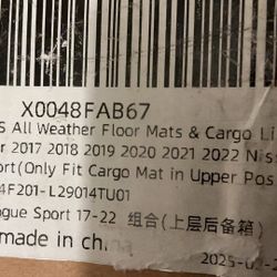 Nissan  Rogue Sports 2022/21/ 20/19/18 And 17 All Weather Floor Mat Set