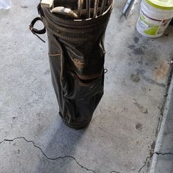 Mixed Clubs And Bag. 