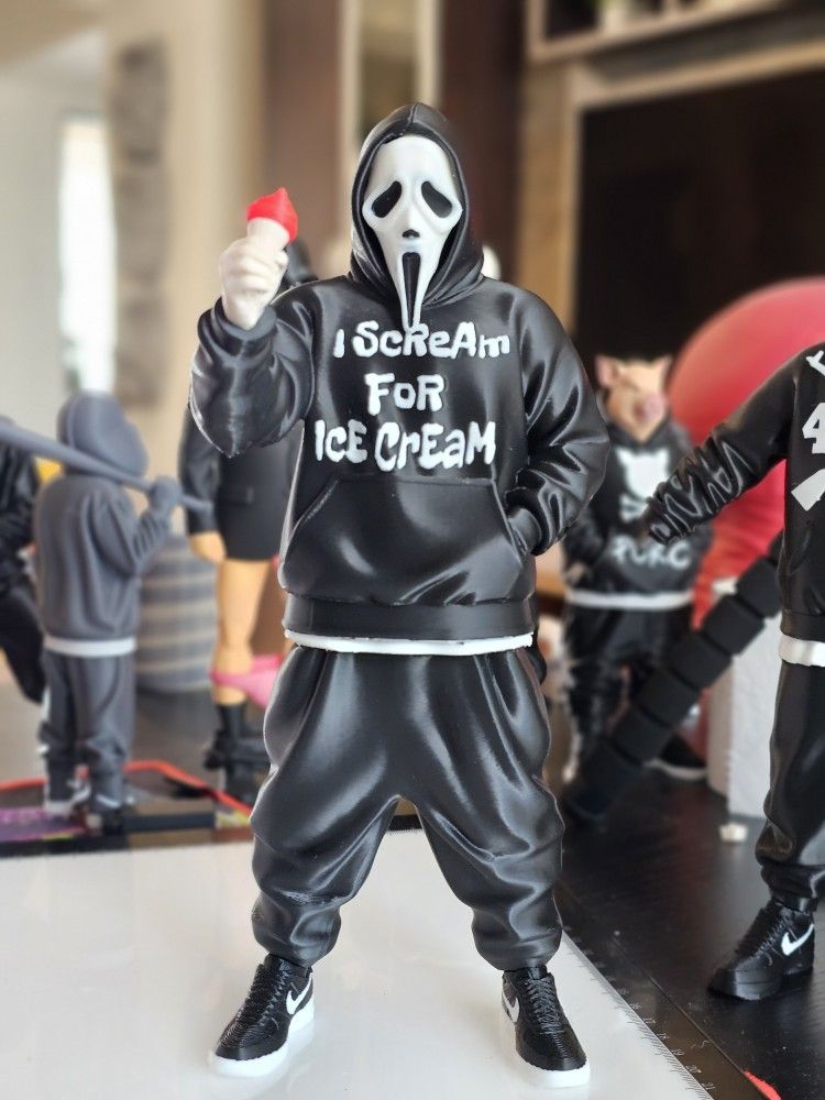 "I sCrEaM fOr IcE cReAm" - Scream Urban Edition 3D Printed Statue - Unpainted & Painted Options