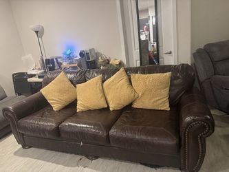 Dark Brown 3-Seater Sofa