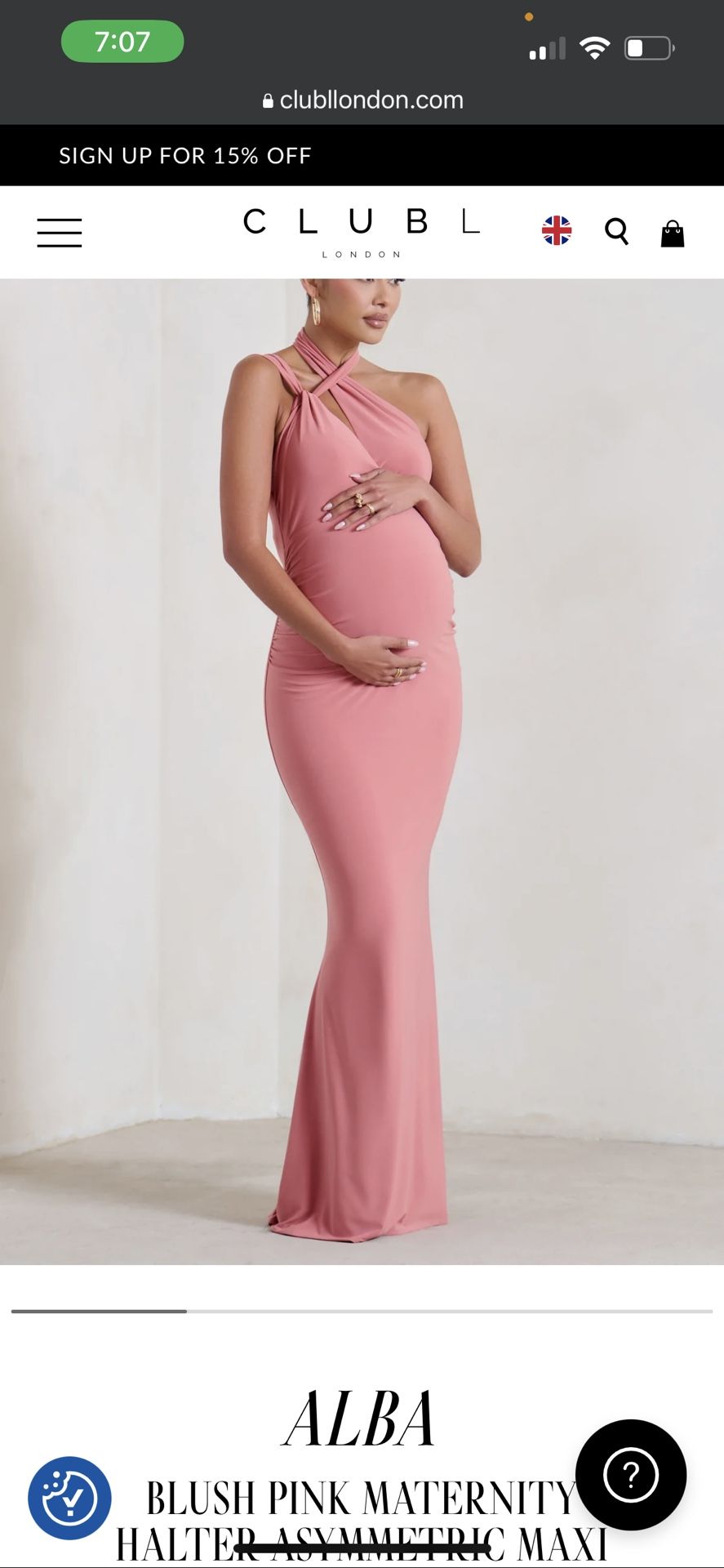 Blush Pink Maternity Dress