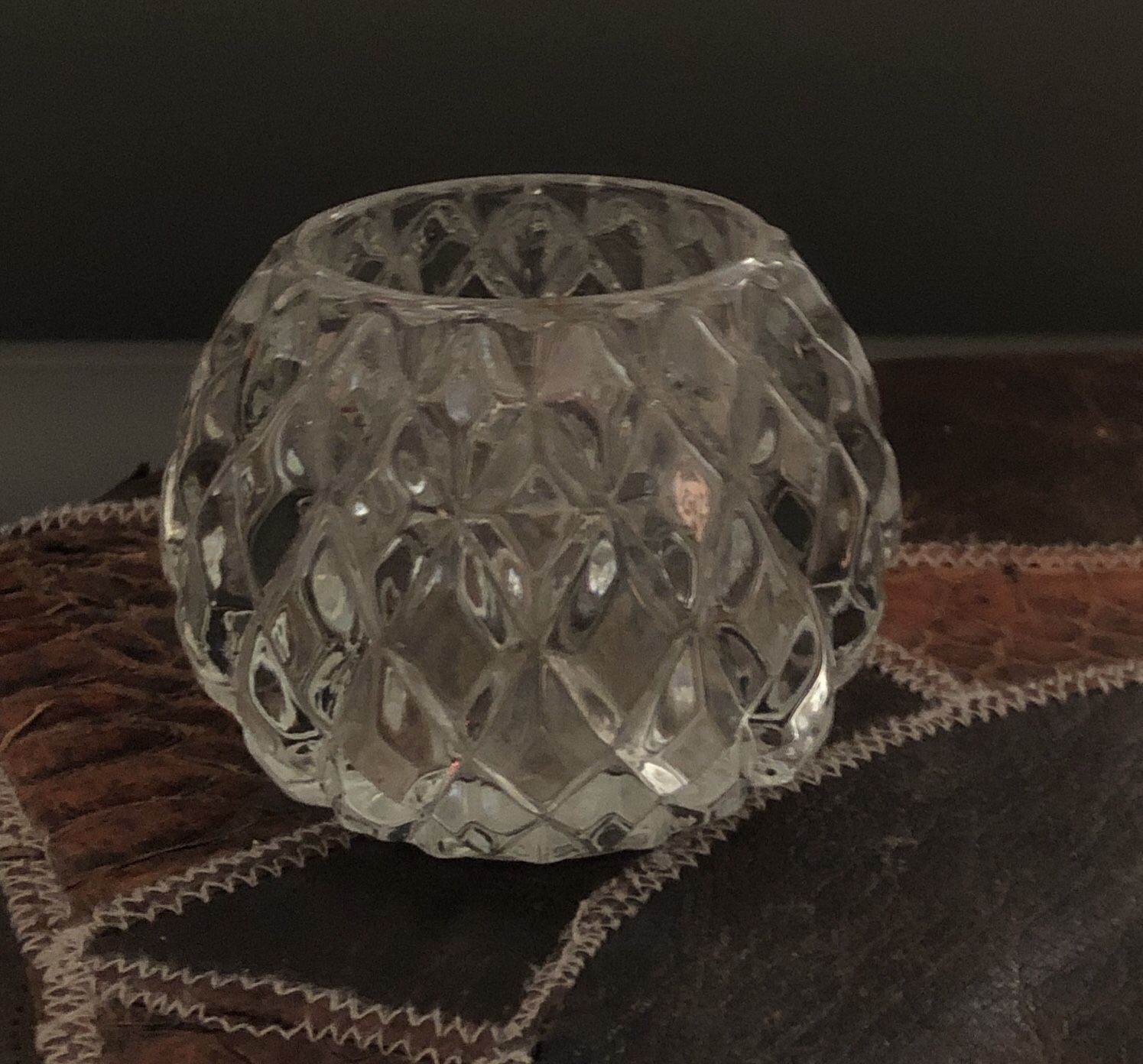 Crystal Ash trays/candle holders