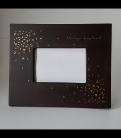 "I Hold You in My Heart," Dark Brown Picture Frame