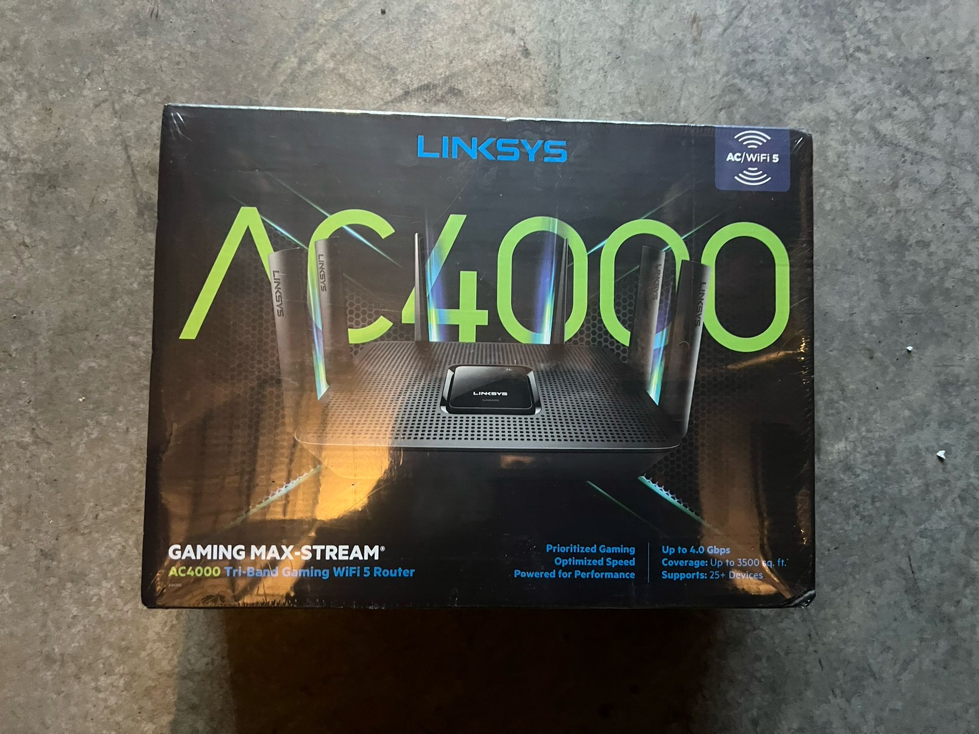 LINKSYS AC4000 Tri Band WiFi 5 Gaming Router New