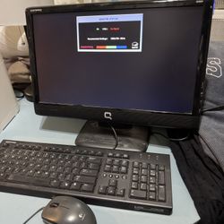 Computer Monitor With Keyboard And Mouse 
