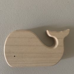 Sarah’s silks wooden whale toy
