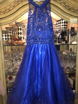 Royal blue party dress