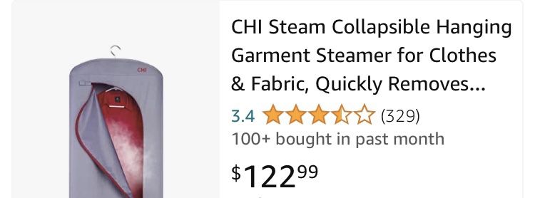 CHI Collapsible Hanging Steam Cleaner June Sale $100. 