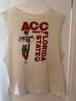 VTG 1992 Florida State Seminoles ACC Shirt Marvin Jones FSU Cut Tank Top 90s