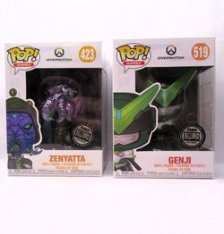 Pop! Overwatch Blizzard Exclusives: Cultist Zenyatta #423 & Sentai Genji #519