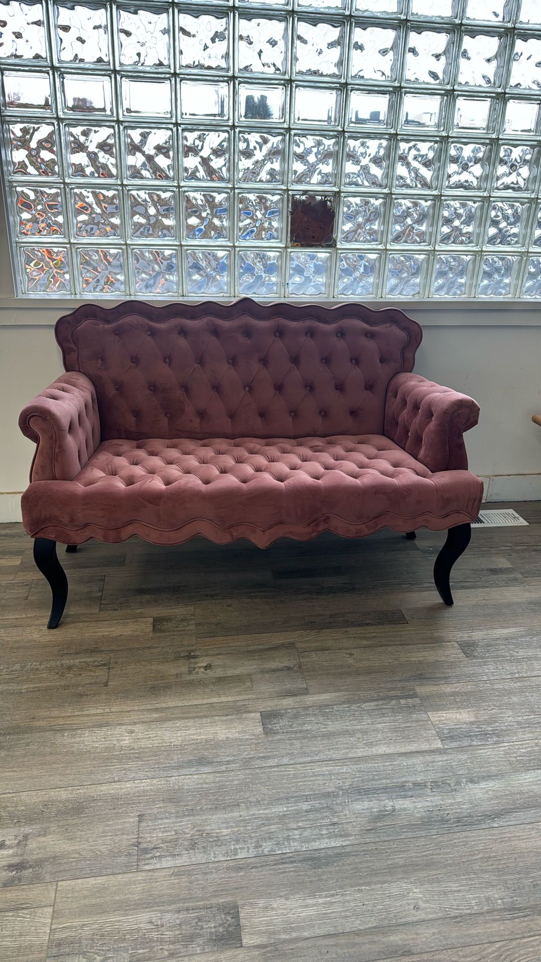 Viola Chesterfield Button Tufted Loveseat Performance Velvet Settee