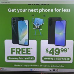 Free Samsung a16 with new line get yours today !!!!