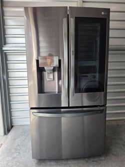 NICE LG BLACK ⚫️ 👌 STAINLESS STEEL FRIDGE