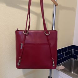 Vintage Frederic T Paris Red Leather Handbag