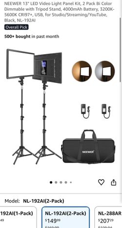 NEEWER LED Video Light Panel Kit(2 Pack)