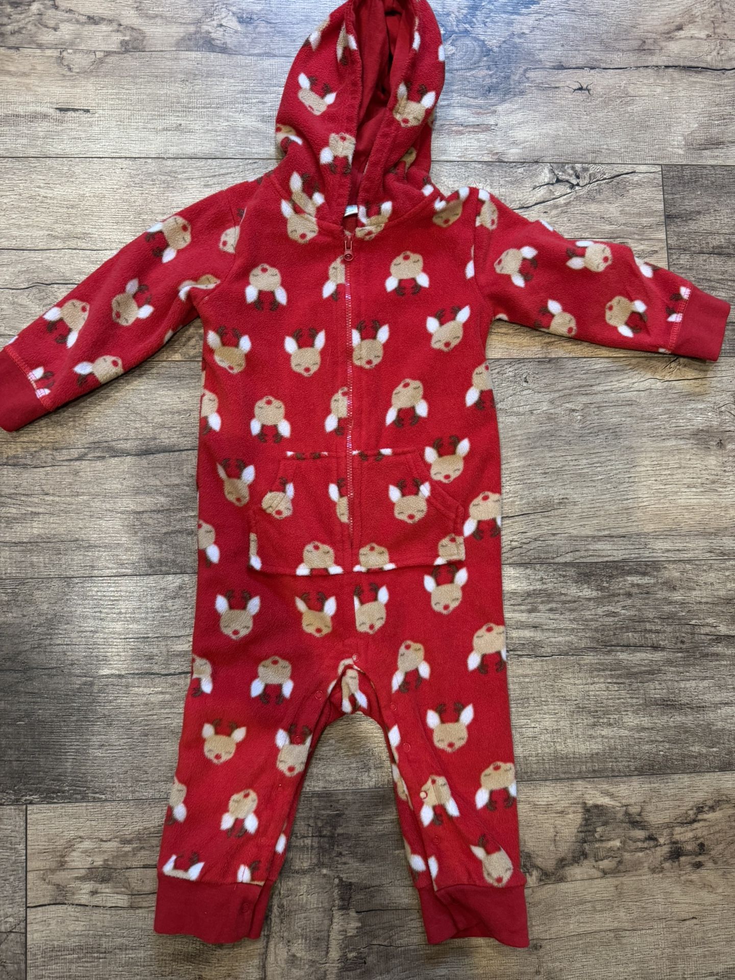 Fleece Reindeer Onesie/Jumpsuit