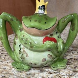 Frog Teapot By Blue Sky