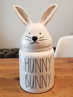 rae dunn hunny bunny large canister